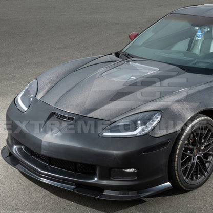2005-13 Corvette C6 | ZR1 Style Primed Full Front Bumper Cover Lip image 7