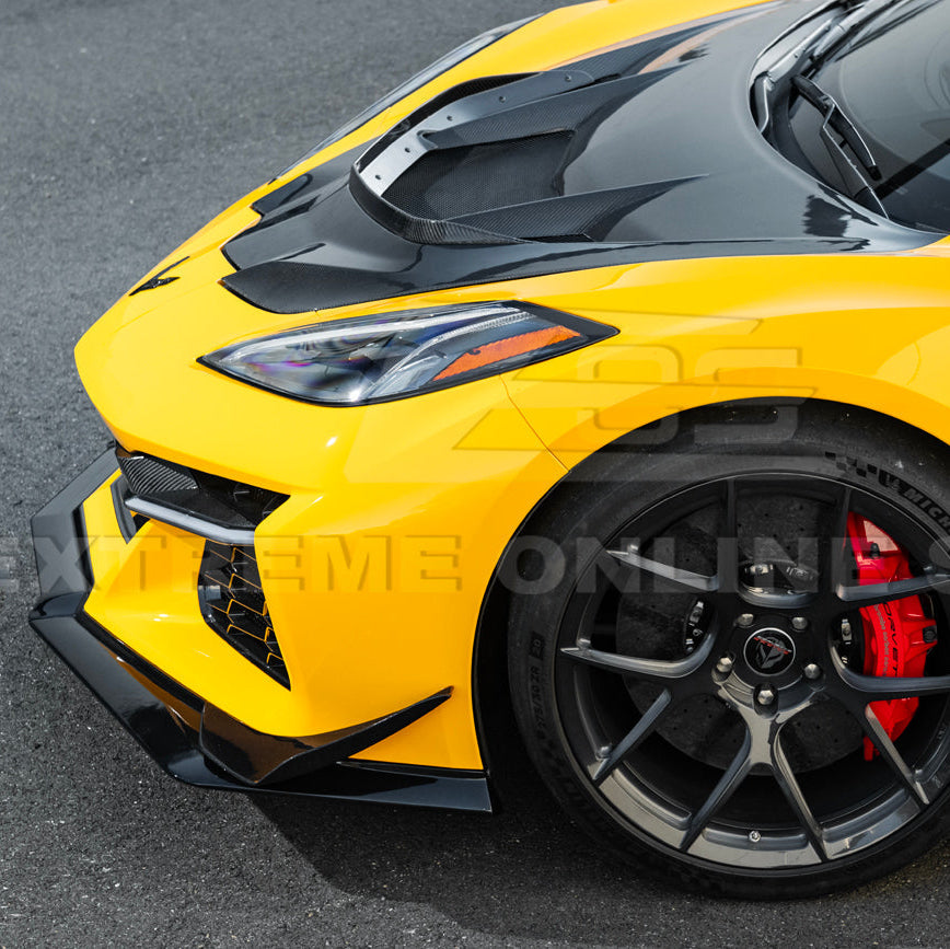Corvette C8 Z06 / E-Ray DRY CARBON FIBER Front Splitter & Canards [Z07 Extended Package] image 36
