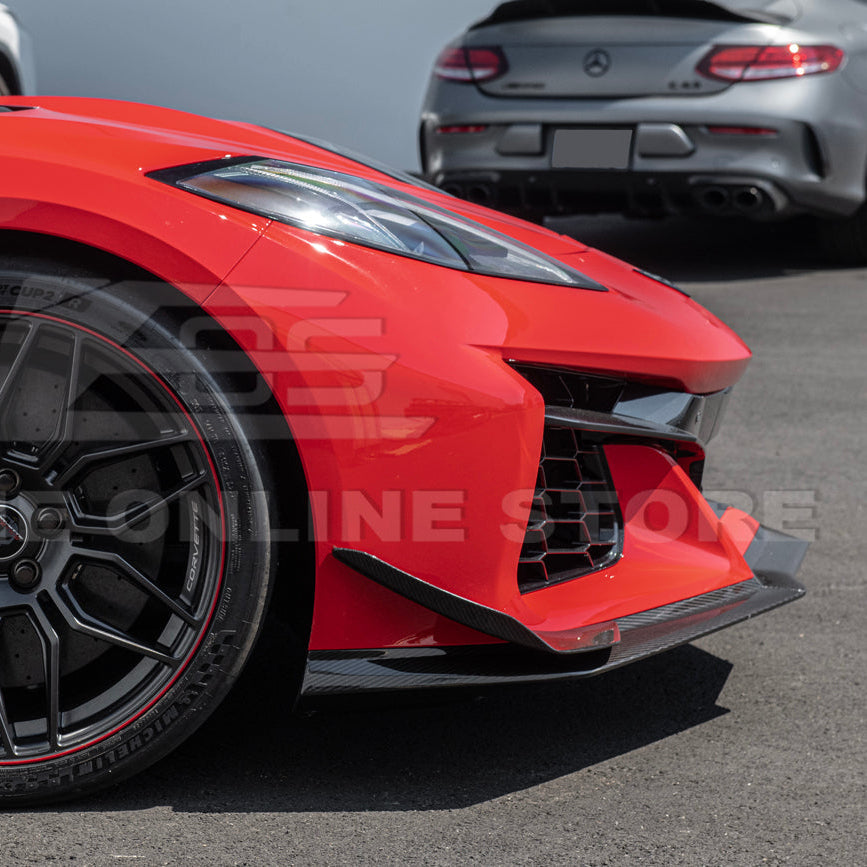 Chevrolet Corvette C8 Z06 / E-Ray DRY CARBON FIBER Front Side Canards image 33