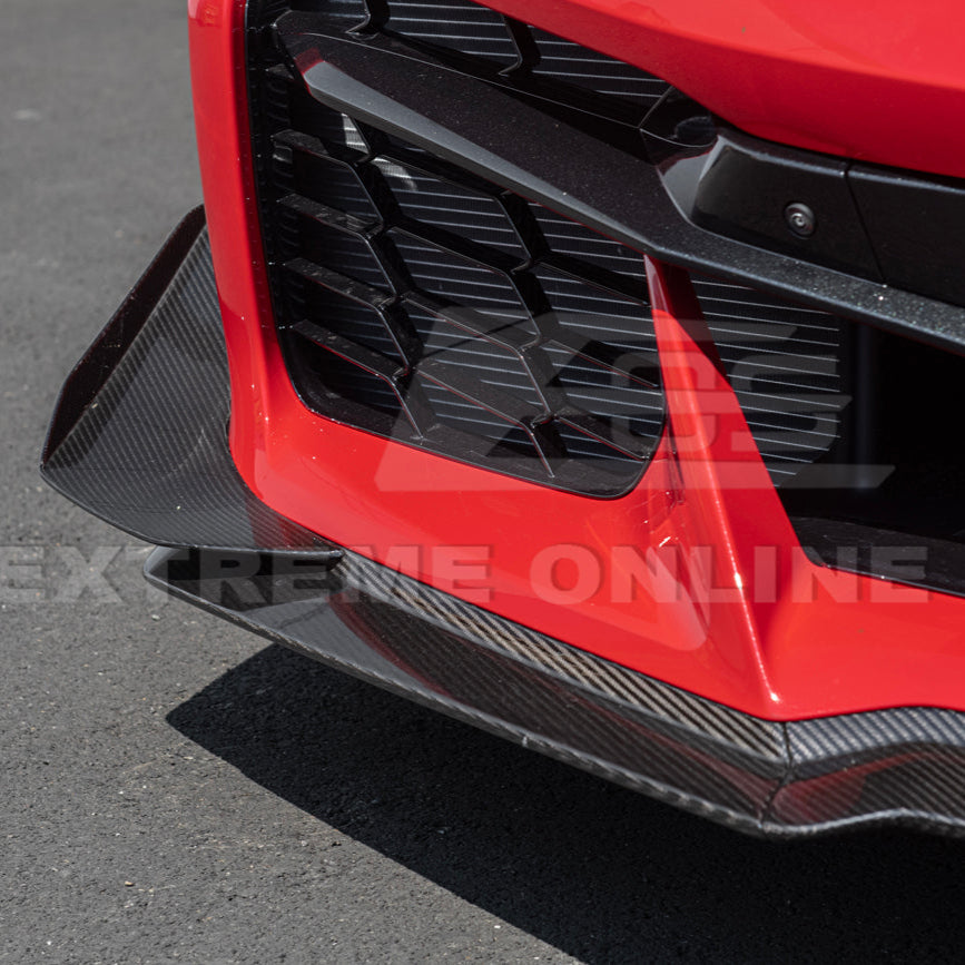 Chevrolet Corvette C8 Z06 / E-Ray DRY CARBON FIBER Front Side Canards image 38