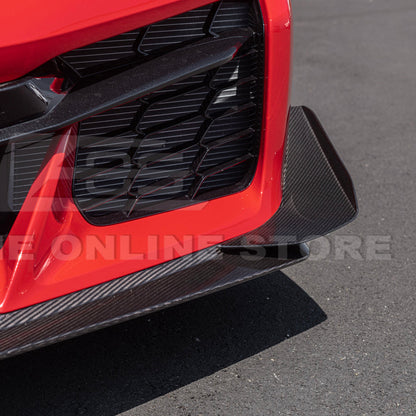 Chevrolet Corvette C8 Z06 / E-Ray DRY CARBON FIBER Front Side Canards image 39