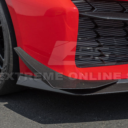 Chevrolet Corvette C8 Z06 / E-Ray DRY CARBON FIBER Front Side Canards image 40