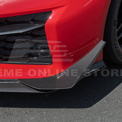 Chevrolet Corvette C8 Z06 / E-Ray DRY CARBON FIBER Front Side Canards image 41