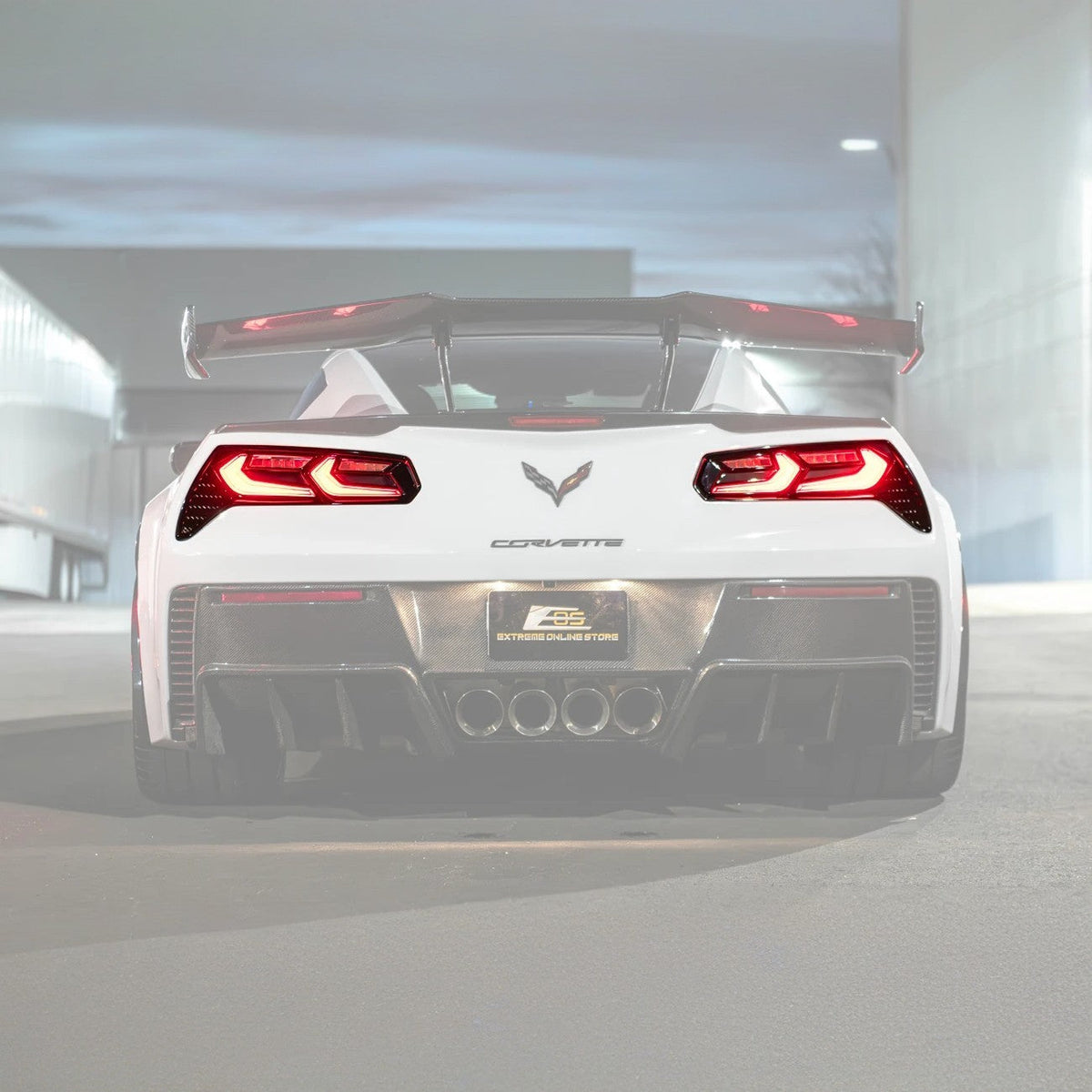 2014-19 Corvette C7 Smoke / Clear Lens Rear Taillight image 3