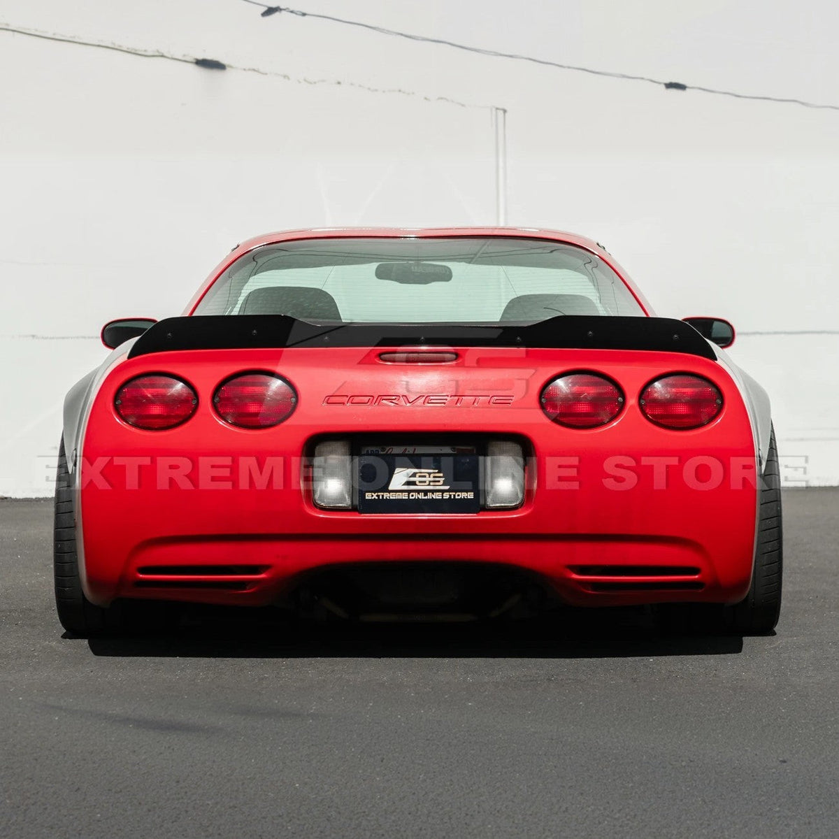 Corvette C5 ZR1 Extended GLOSSY BLACK Rear Trunk Lid Wickerbill Spoiler image 7