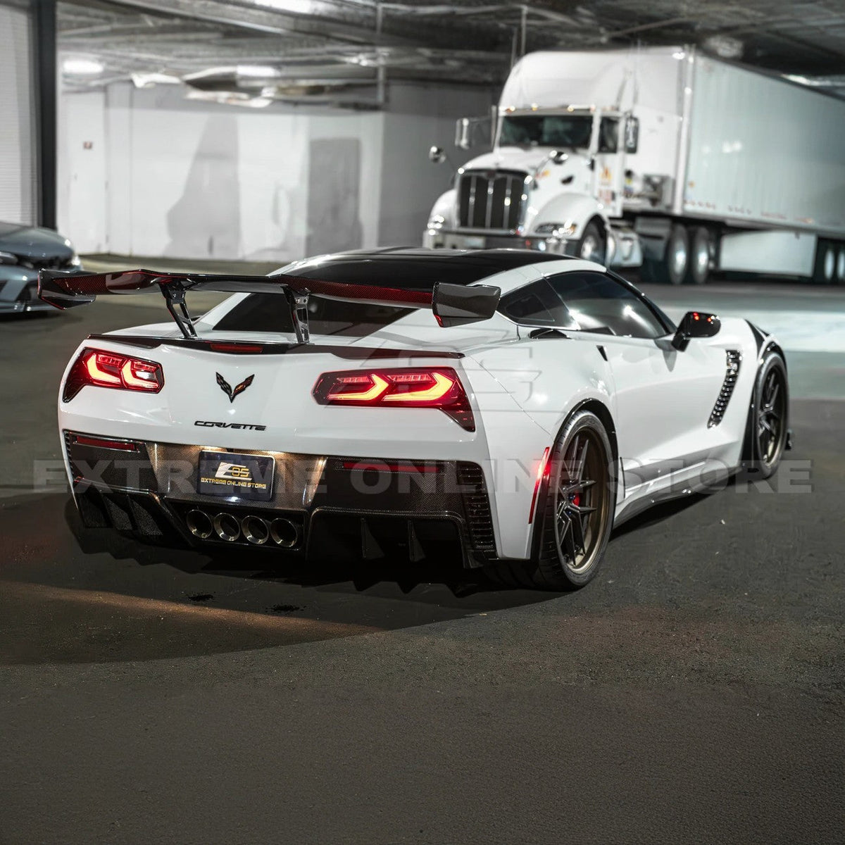 2014-19 Corvette C7 Smoke / Clear Lens Rear Taillight image 11