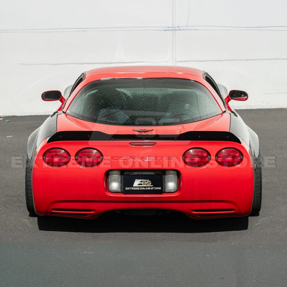 Corvette C5 ZR1 Extended GLOSSY BLACK Rear Trunk Lid Wickerbill Spoiler image 6