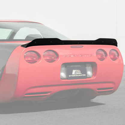 Corvette C5 ZR1 Extended GLOSSY BLACK Rear Trunk Lid Wickerbill Spoiler image 1