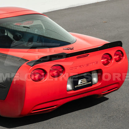 Corvette C5 ZR1 Extended GLOSSY BLACK Rear Trunk Lid Wickerbill Spoiler image 5