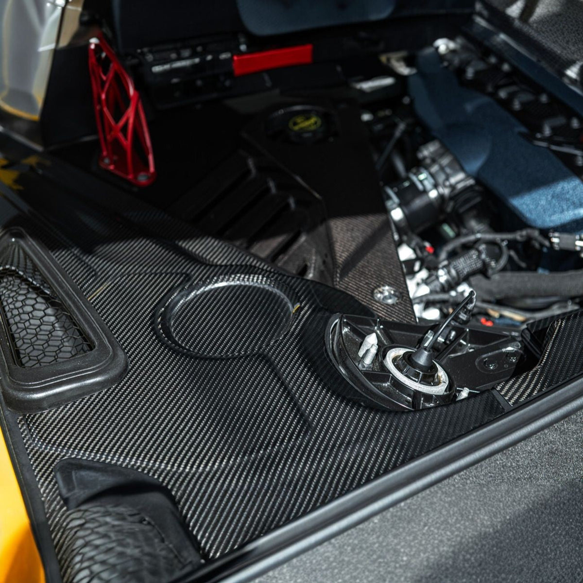 Corvette C8 Carbon Fiber 3-Piece Rear Engine Bay Cover Overlay Panel Set image 6