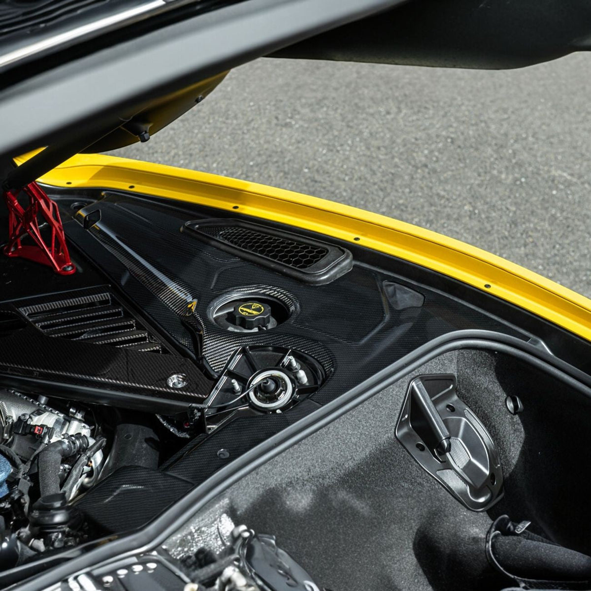 Corvette C8 Carbon Fiber 3-Piece Rear Engine Bay Cover Overlay Panel Set image 8