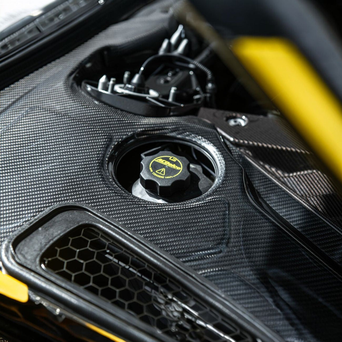 Corvette C8 Carbon Fiber 3-Piece Rear Engine Bay Cover Overlay Panel Set image 11