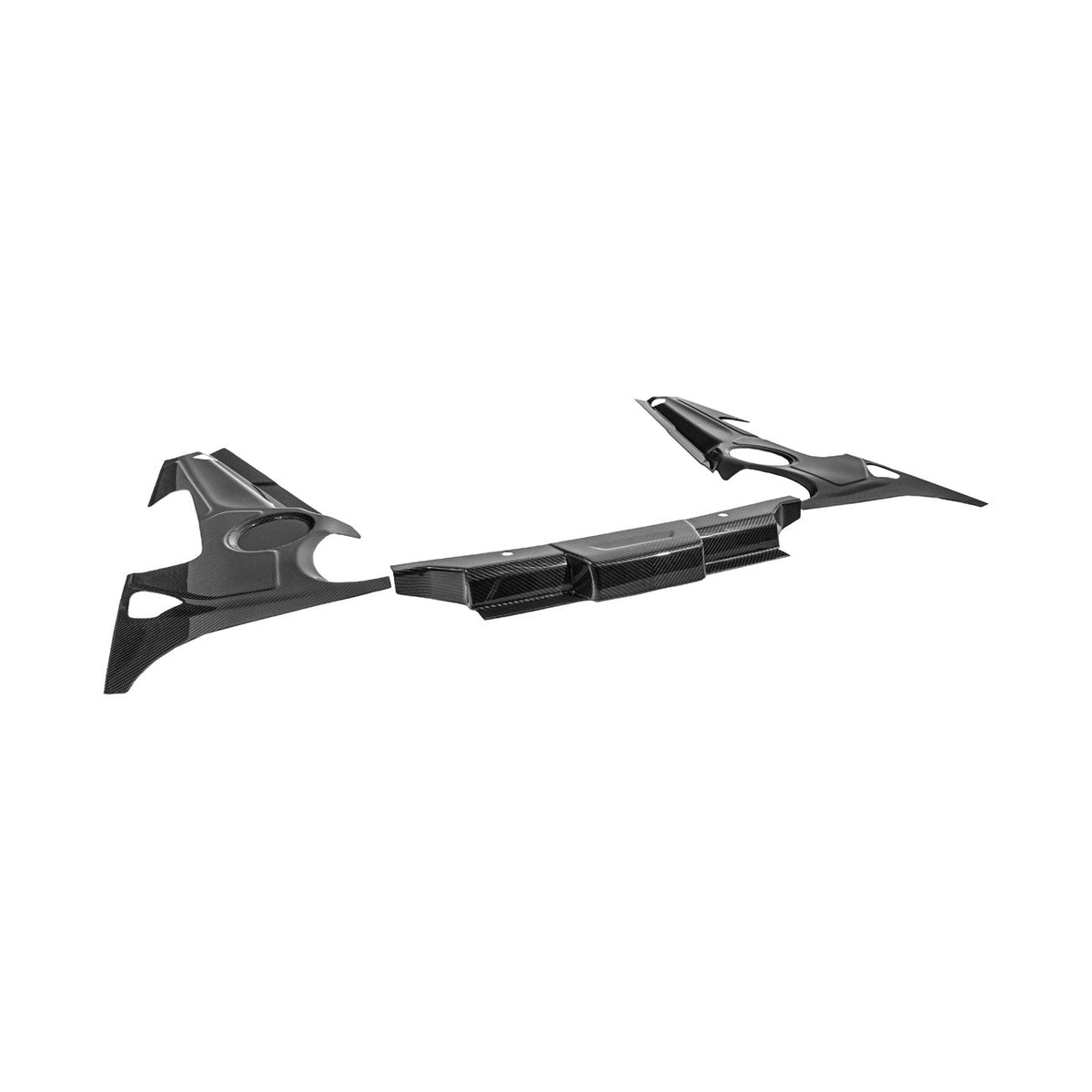 Corvette C8 Carbon Fiber 3-Piece Rear Engine Bay Cover Overlay Panel Set image 13
