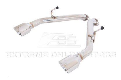 2014-Up Infiniti Q50 Muffler Delete Axle Back 4.5 Dual Tips Exhaust image 10
