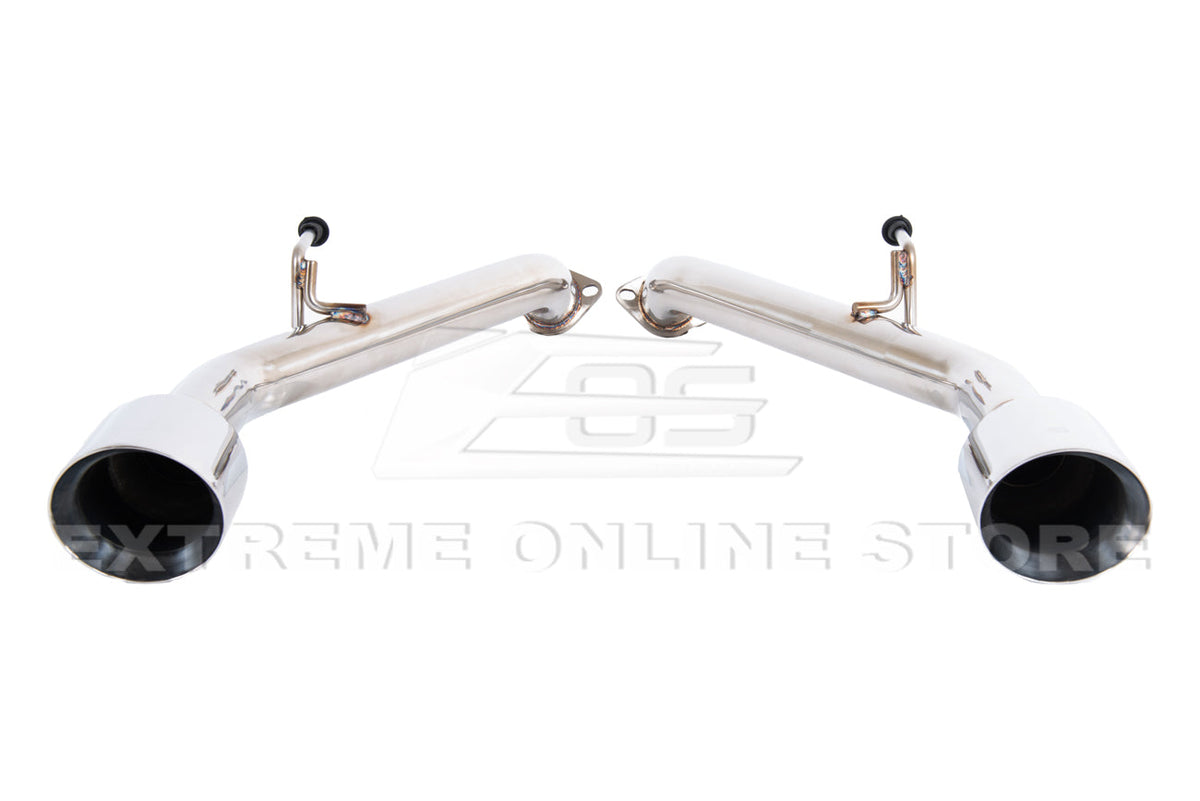 2014-Up Infiniti Q50 Muffler Delete Axle Back 4.5 Dual Tips Exhaust image 12