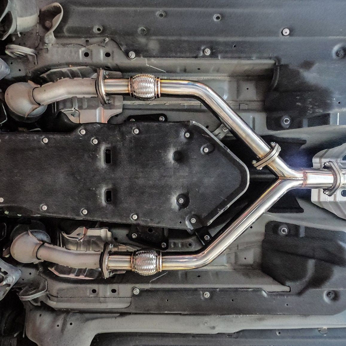 2017-Up Infiniti Q50 Full Cat-Back Dual Tips Exhaust Kit image 6