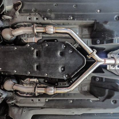 2017-Up Infiniti Q50 Full Cat-Back Dual Tips Exhaust Kit image 6