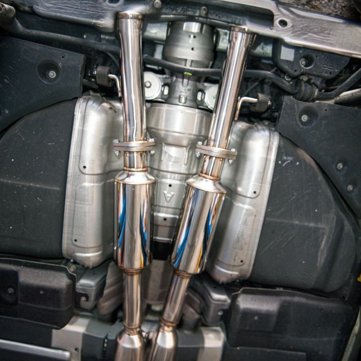2017-Up Infiniti Q50 Full Cat-Back Dual Tips Exhaust Kit image 13