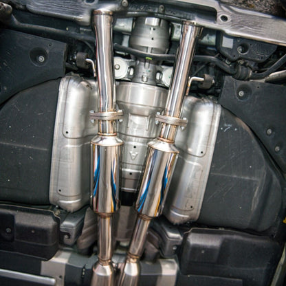 2017-Up Infiniti Q50 Full Cat-Back Dual Tips Exhaust Kit image 13
