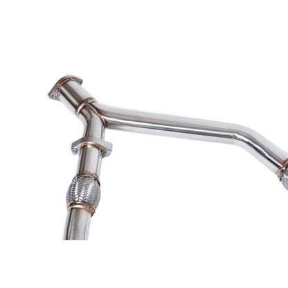 2017-Up Infiniti Q50 Full Cat-Back Dual Tips Exhaust Kit image 9