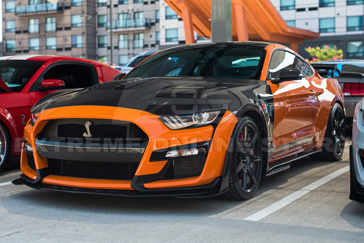 2020-23 Ford Mustang GT500 DRY Carbon Fiber Front Hood Vent & Rain Tray Cover image 4