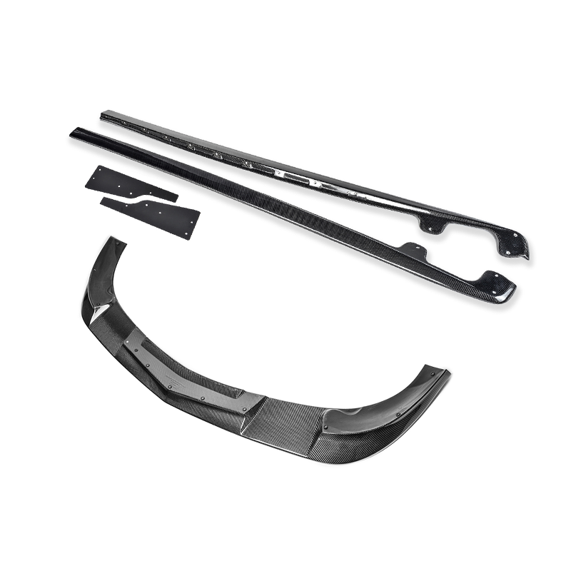 Corvette C6 Base Model Extended Front Splitter Lip Side Skirts Rocker Panels image 2