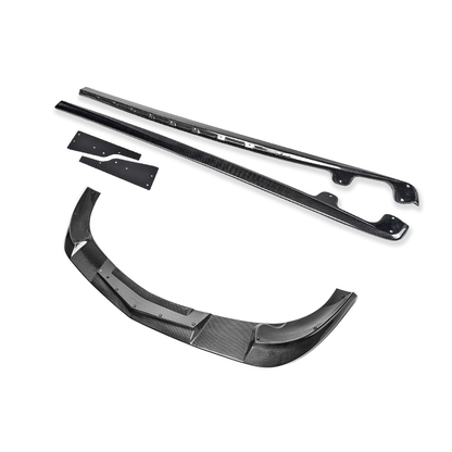 Corvette C6 Base Model Extended Front Splitter Lip Side Skirts Rocker Panels image 2