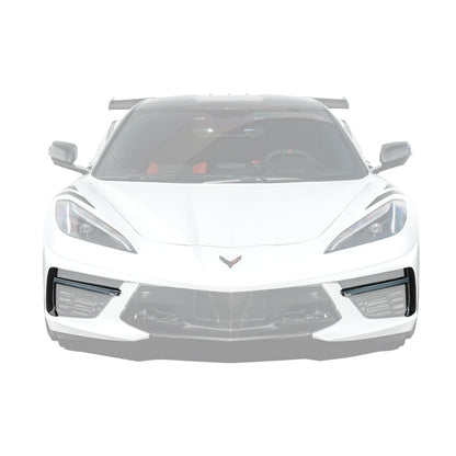 2020-Up Corvette C8 DRY CARBON FIBER Sequential LED DRL Light Bar Bezel Insert image 1