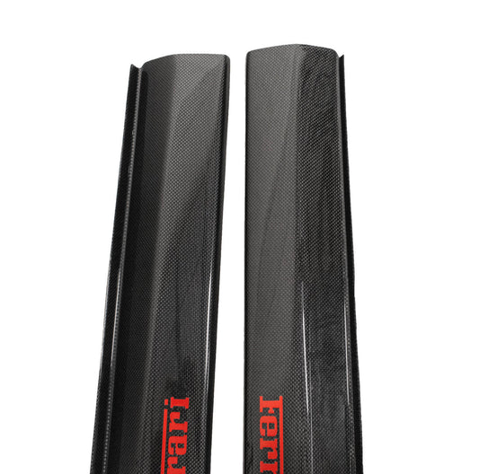 Carbon Fiber Door Sill/Step With Inserts Red Script - Ferrari F355