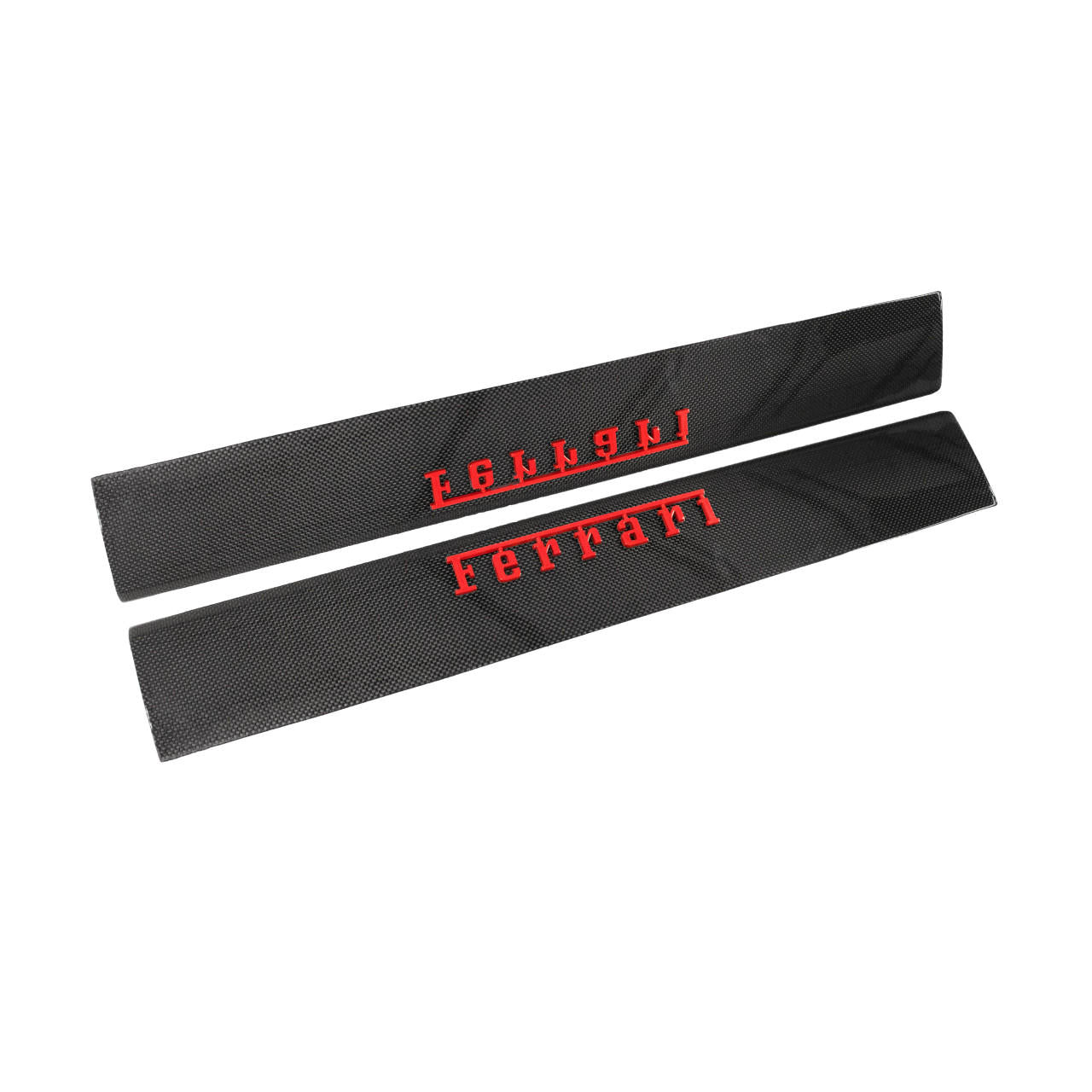 Carbon Fiber Door Sills With Raised "Ferrari" Script - Ferrari F12 Berlinetta