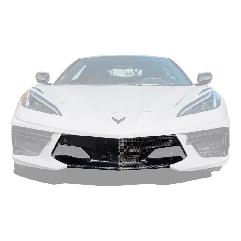 Chevrolet Corvette C8 DRY CARBON FIBER Fascia Panel Grille Cover image 1