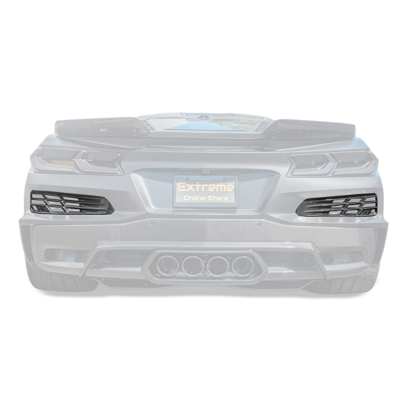 Chevrolet Corvette C8 Z06 DRY CARBON FIBER Rear Bumper Vent image 1