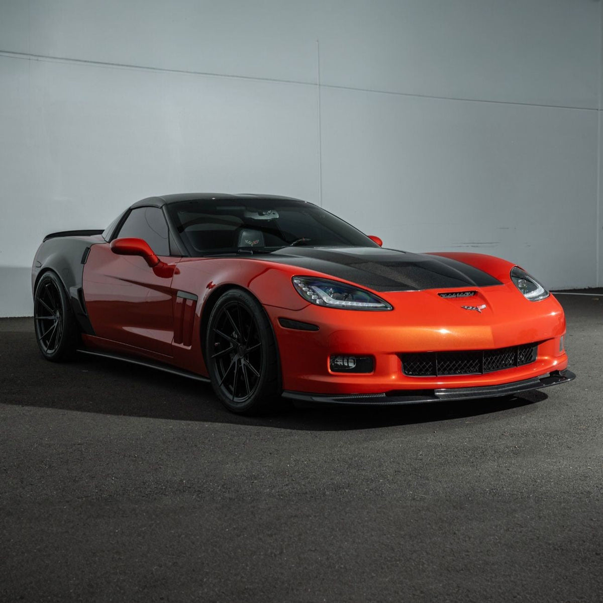 Corvette C6 Carbon Fiber ZR1 Cowl Raised Style Replacement Hood Panel Cover image 6
