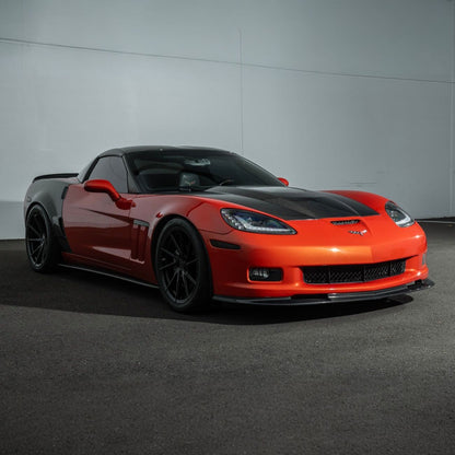 Corvette C6 Carbon Fiber ZR1 Cowl Raised Style Replacement Hood Panel Cover image 6