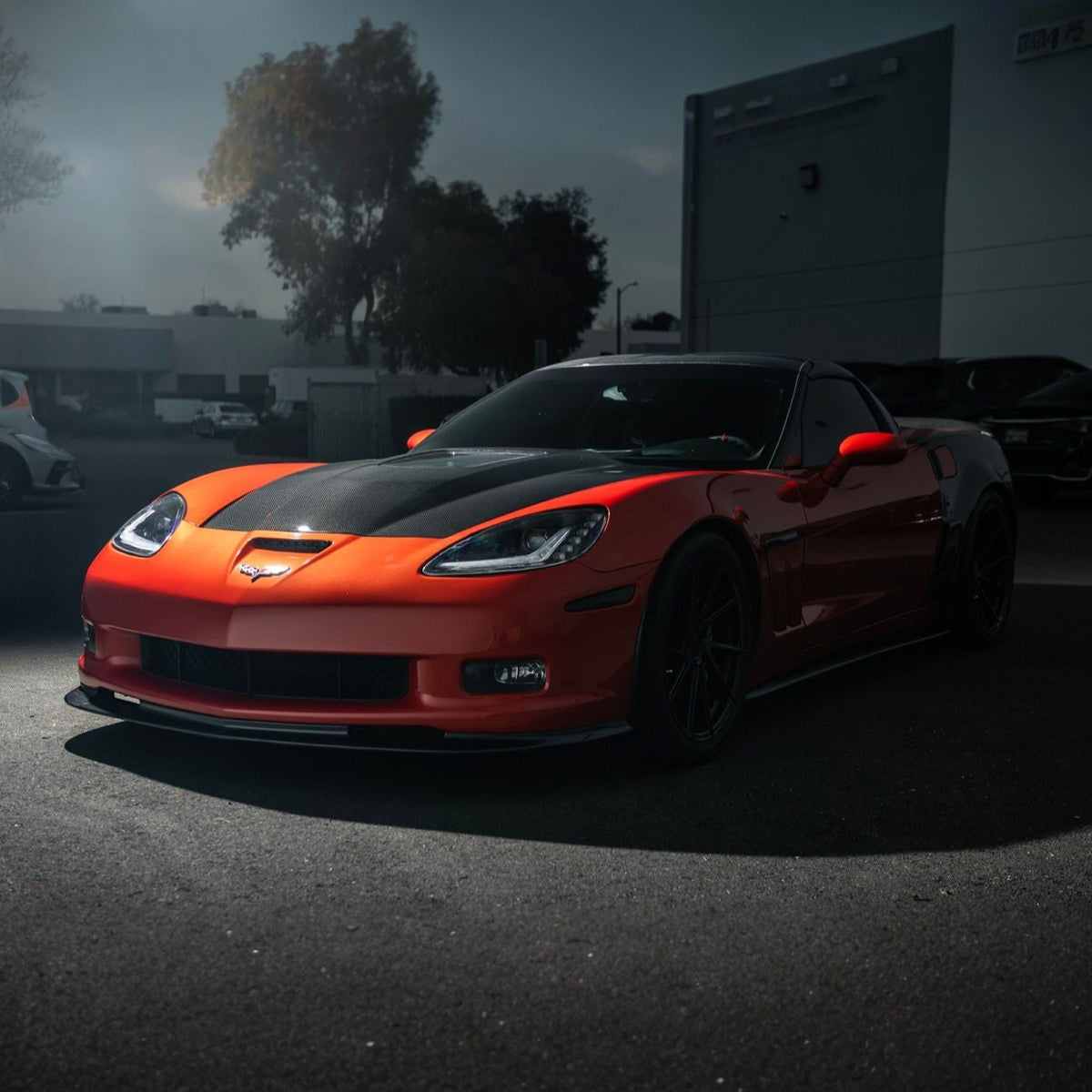 Corvette C6 Carbon Fiber ZR1 Cowl Raised Style Replacement Hood Panel Cover image 9
