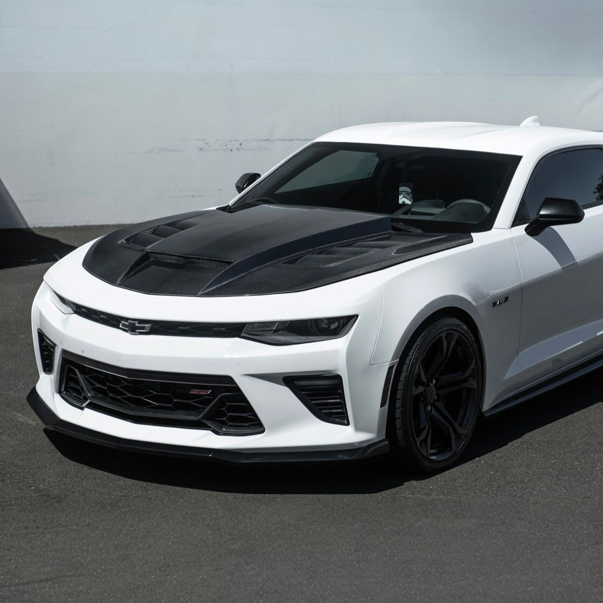 2016-2024 Chevrolet Camaro Carbon Fiber Terminator Style Front Bumper Hood Replacement image 4