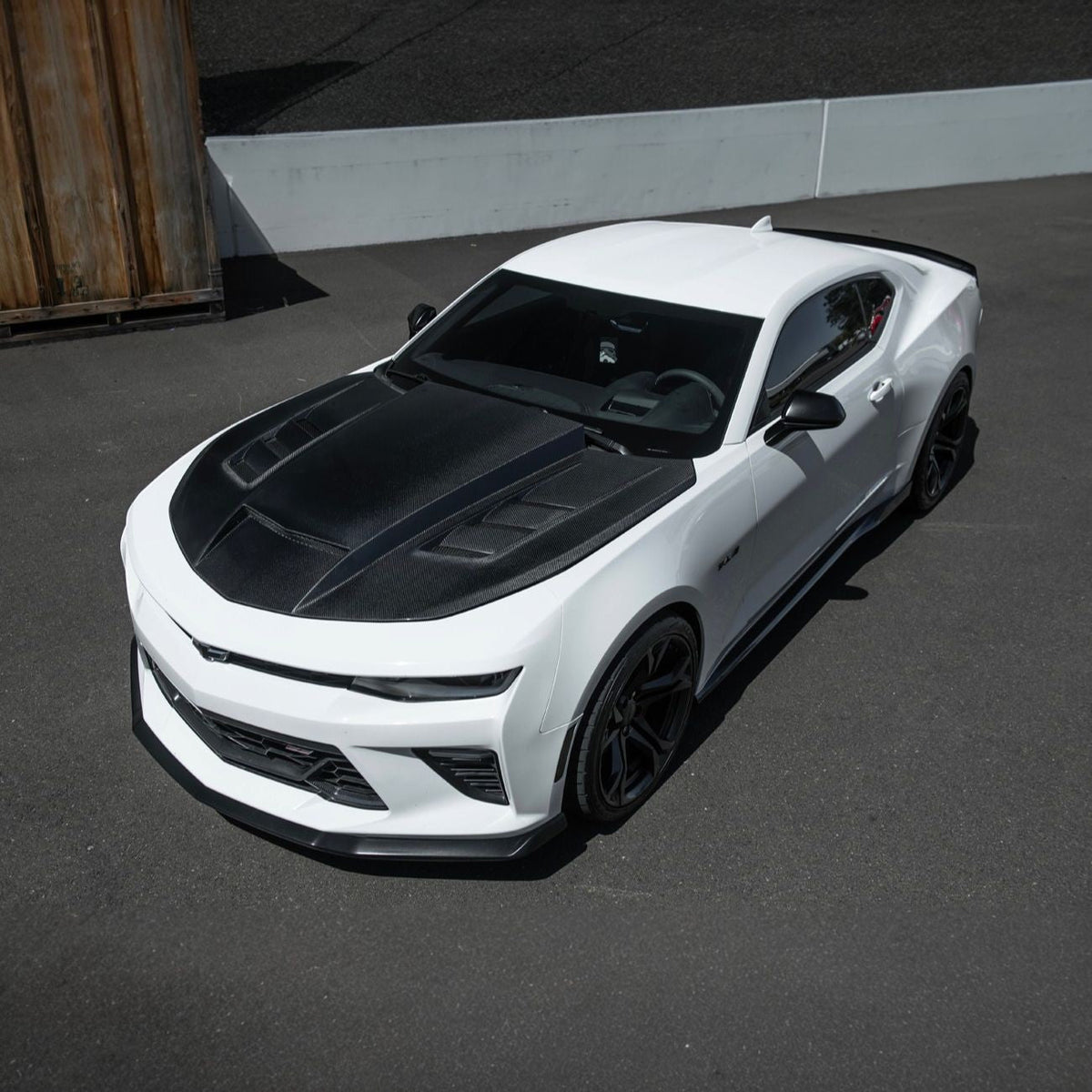 2016-2024 Chevrolet Camaro Carbon Fiber Terminator Style Front Bumper Hood Replacement image 10