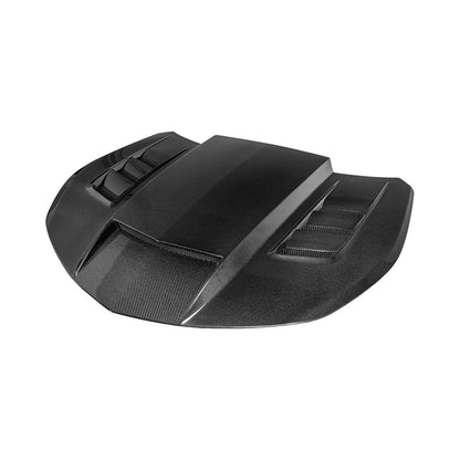 2016-2024 Chevrolet Camaro Carbon Fiber Terminator Style Front Bumper Hood Replacement image 12
