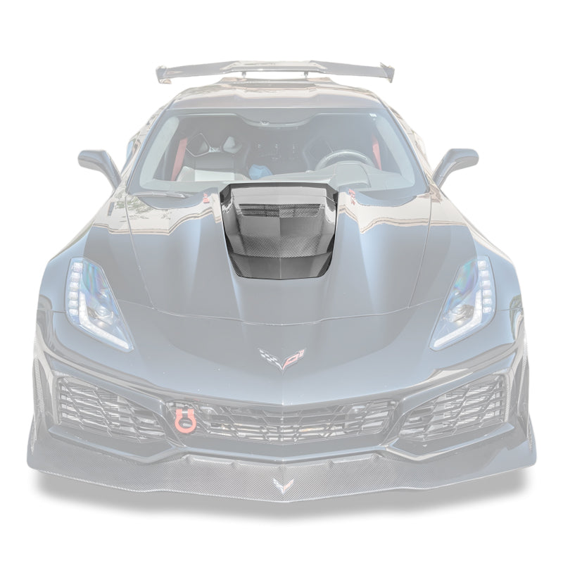 Chevrolet Corvette C7 ZR1 DRY Carbon FIBER Hood Cowl Louver Cover image 1