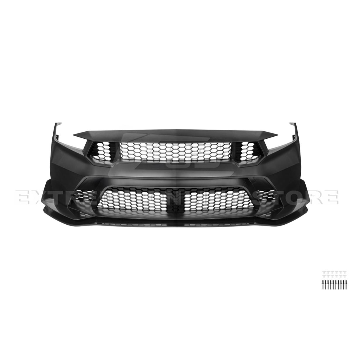 2024-Up Mustang GTD Style Full Conversion Primed Front Bumper Cover Grille Lip image 35