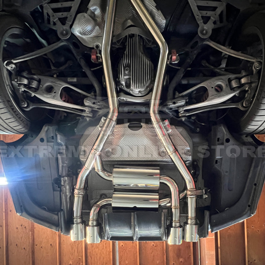 2015-20 BMW F80 M3 F82 M4 | 2.5 Piping w/ 3.5 Quad Tips Axle Back Exhaust image 29