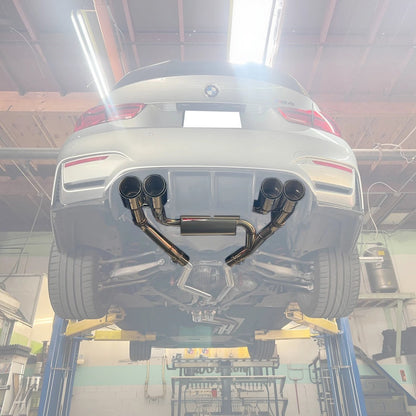 2015-20 BMW F80 M3 F82 M4 | 2.5 Piping w/ 3.5 Quad Tips Axle Back Exhaust image 2