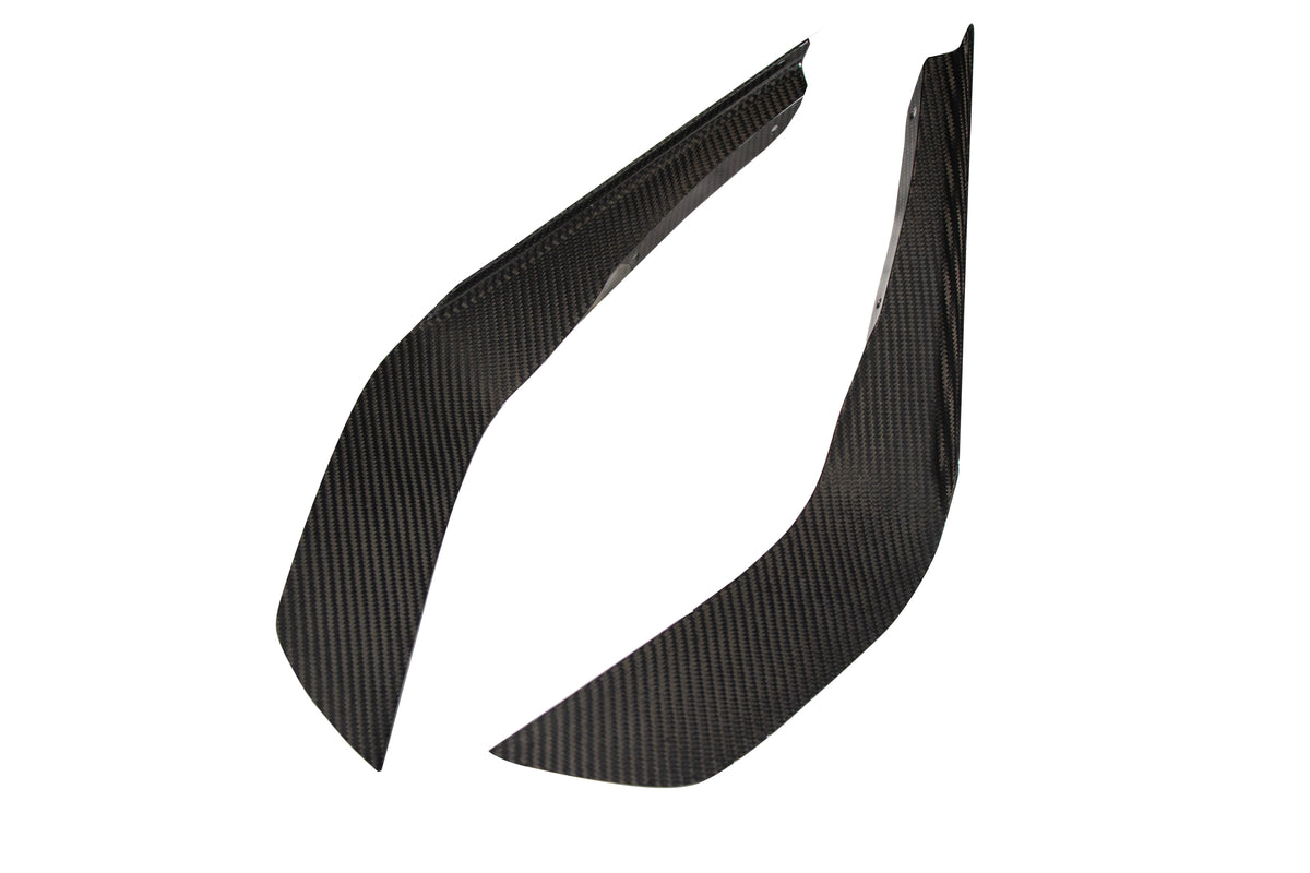 Carbon Fiber Front Bumper Canards - 2024 - Current Ford S650 Mustang GT
