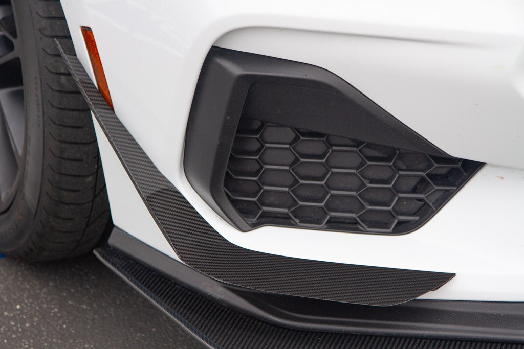 Carbon Fiber Front Bumper Canards - 2024 - Current Ford S650 Mustang GT
