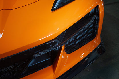 Carbon Fiber Front Bumper Grille Inserts - Chevrolet C8 Corvette Z06, ERay, ZR1, Grand Sport