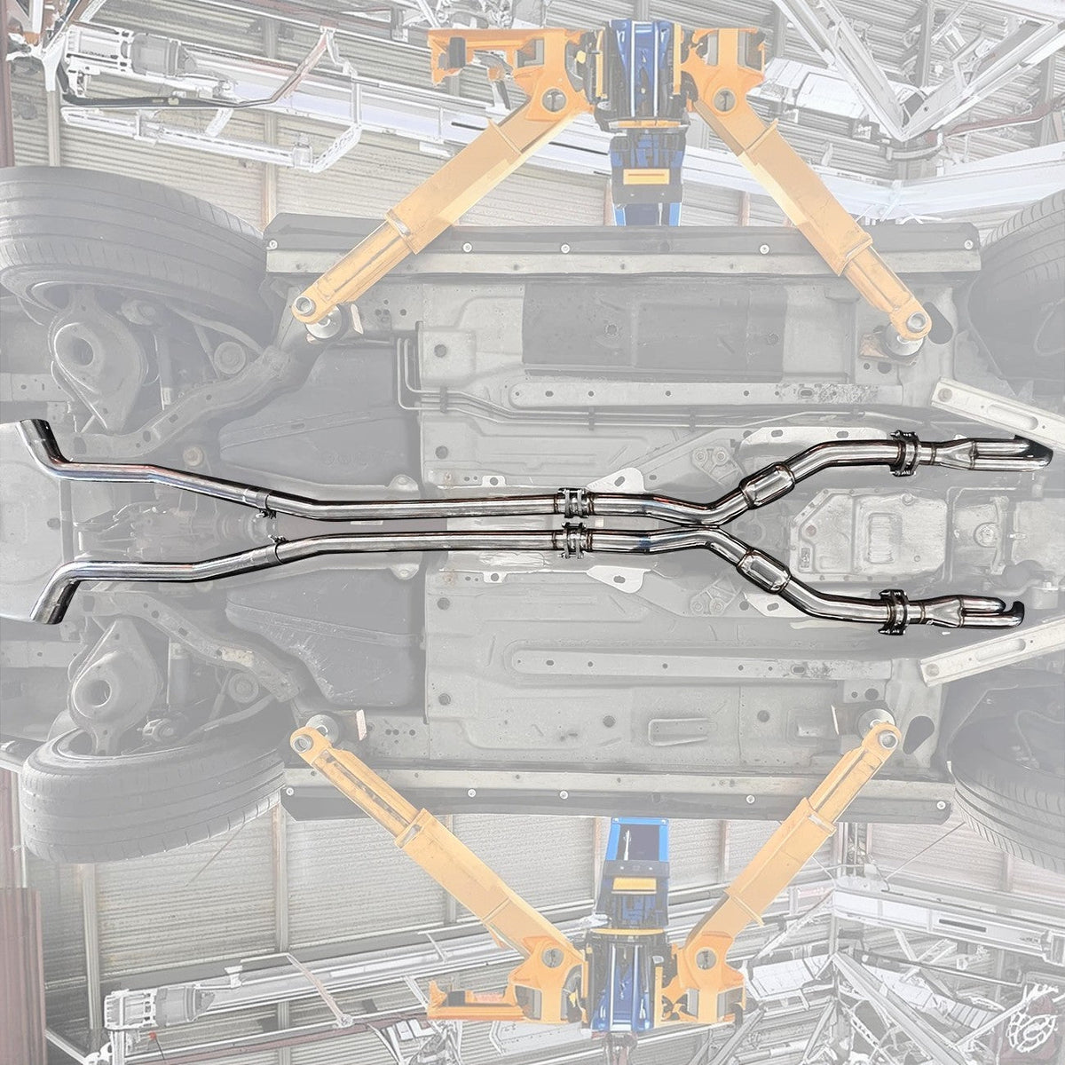 2009-2014 Cadillac CTS-V Long Tube Headers Resonated Mid Pipe image 1