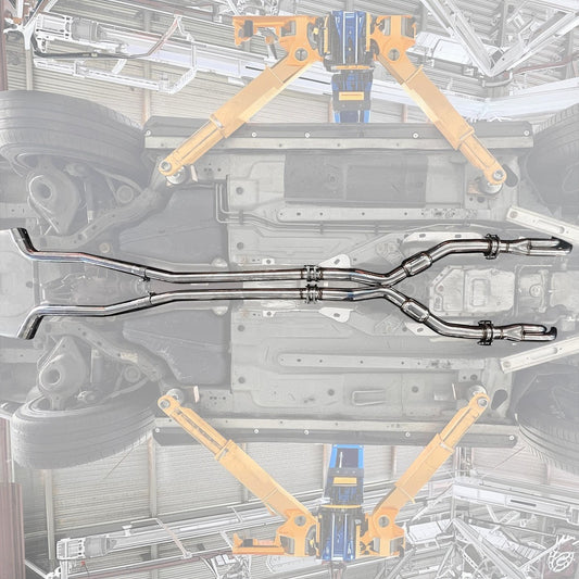 2009-2014 Cadillac CTS-V Long Tube Headers Resonated Mid Pipe image 1