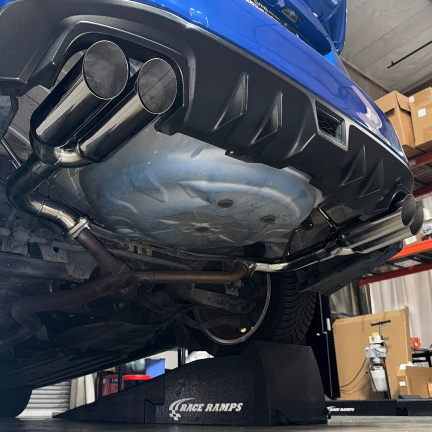 2015-21 Subaru WRX | Boso Style Muffler Delete Quad Tips Axle Back Exhaust image 5