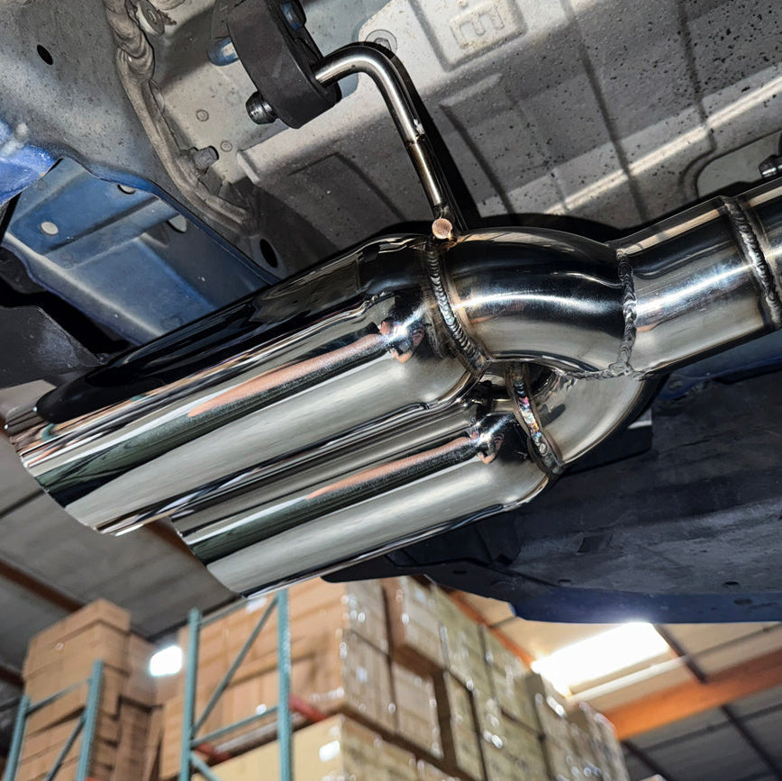 2015-21 Subaru WRX | Boso Style Muffler Delete Quad Tips Axle Back Exhaust image 6