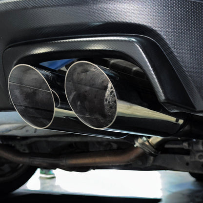 2015-21 Subaru WRX | Boso Style Muffler Delete Quad Tips Axle Back Exhaust image 9